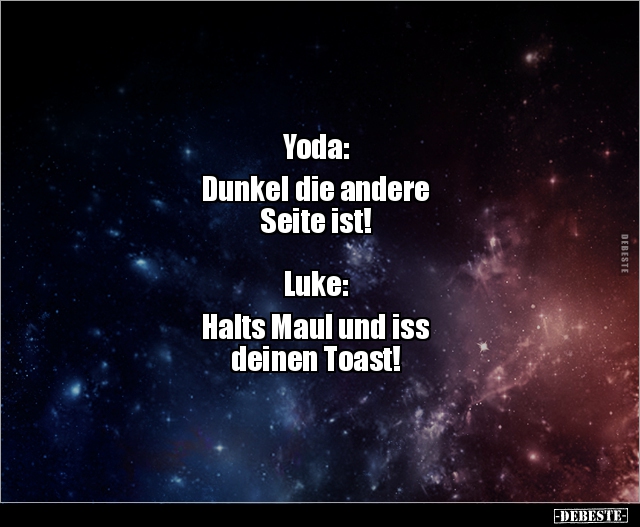 Yoda: Dunkel die andere  Seite ist!... - Lustige Bilder | DEBESTE.de