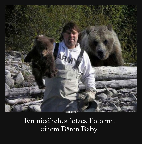 Ein niedliches letzes Foto mit einem Bären Baby... - Lustige Bilder | DEBESTE.de