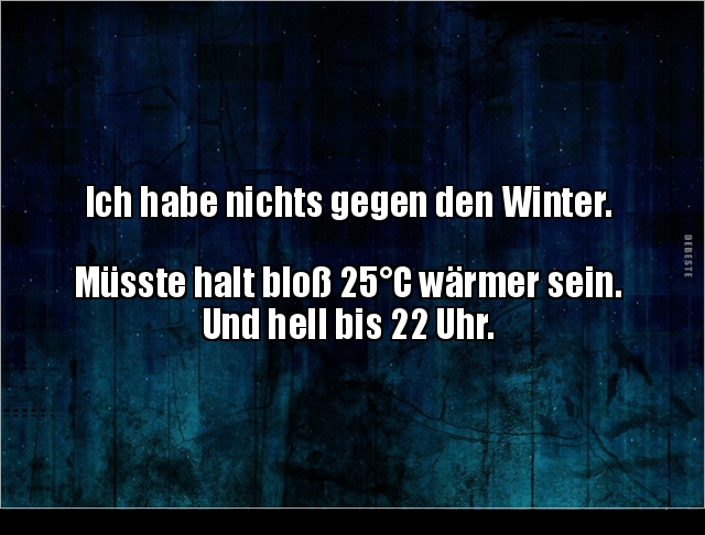 Ich habe nichts gegen den Winter.. - Lustige Bilder | DEBESTE.de