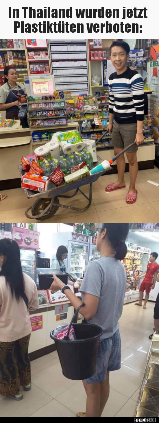 In Thailand wurden jetzt Plastiktüten verboten.. - Lustige Bilder | DEBESTE.de