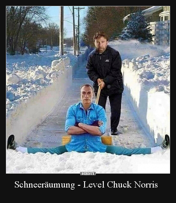 Schneeräumung - Level Chuck Norris.. - Lustige Bilder | DEBESTE.de