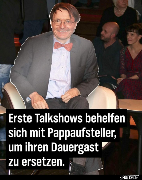 Erste Talkshows behelfen sich mit Pappaufsteller, um ihren.. - Lustige Bilder | DEBESTE.de