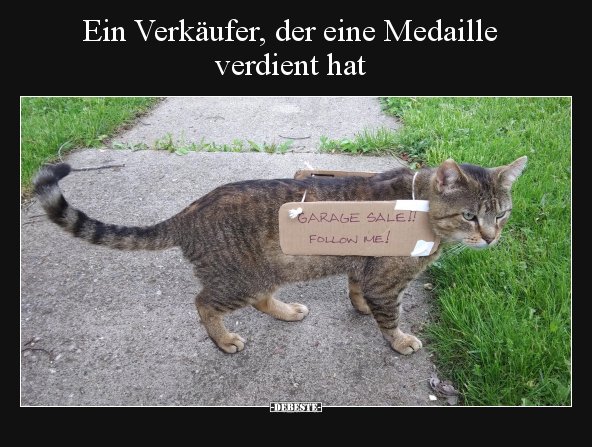 Ein Verkäufer, der eine Medaille verdient hat.. - Lustige Bilder | DEBESTE.de