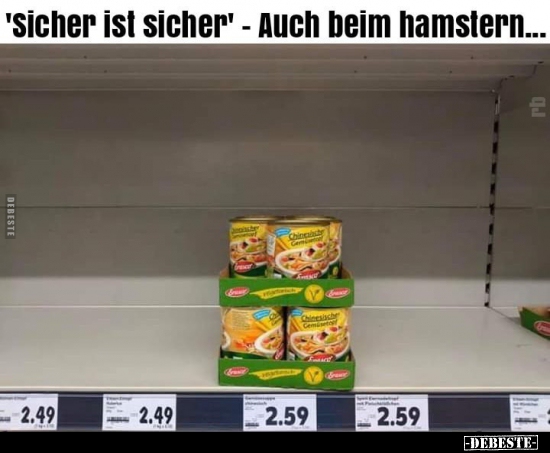 "Sicher ist sicher" - Auch beim hamstern... - Lustige Bilder | DEBESTE.de