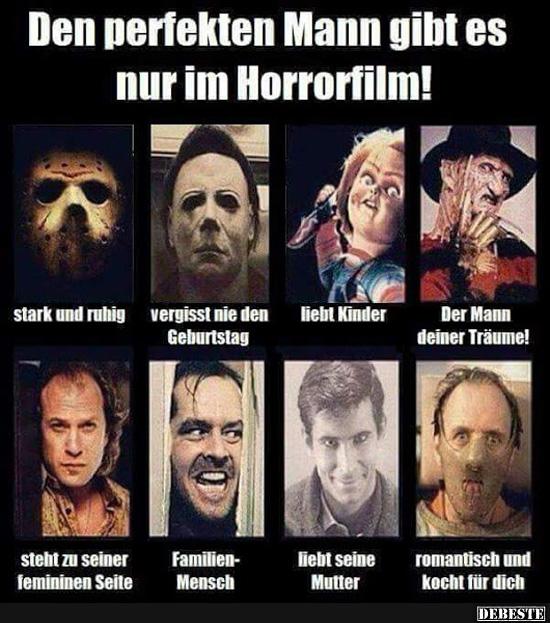 Den perfekten Mann gibt es nur im Horrorfilm! - Lustige Bilder | DEBESTE.de