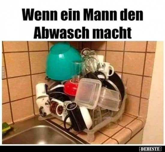 Wenn ein Mann den Abwasch macht.. - Lustige Bilder | DEBESTE.de