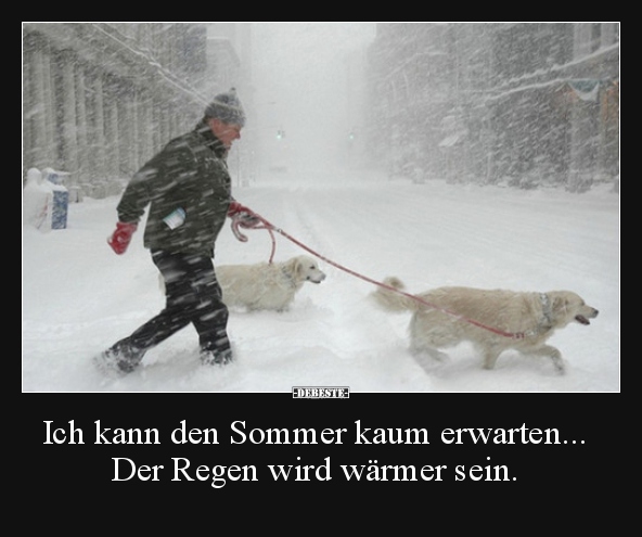 Ich kann den Sommer kaum erwarten... Der Regen wird wärmer.. - Lustige Bilder | DEBESTE.de