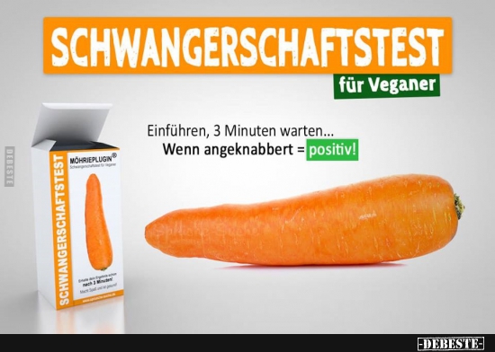 Schwangerschaftstest für Veganer.. - Lustige Bilder | DEBESTE.de