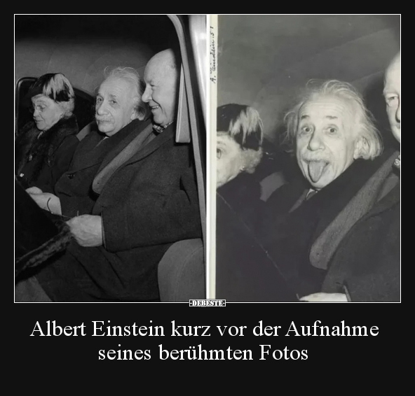 Albert Einstein kurz vor der Aufnahme seines berühmten.. - Lustige Bilder | DEBESTE.de