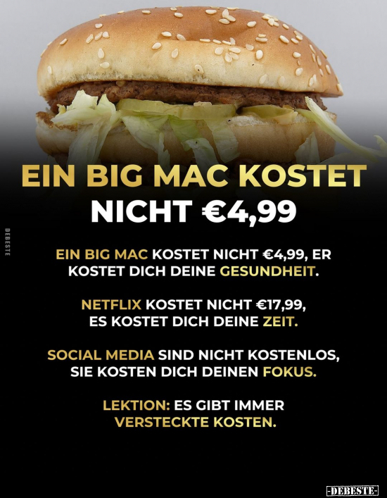 Ein Big Mac kostet nicht €4,99.. - Lustige Bilder | DEBESTE.de