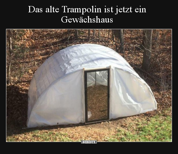 Das alte Trampolin ist jetzt ein Gewächshaus.. - Lustige Bilder | DEBESTE.de