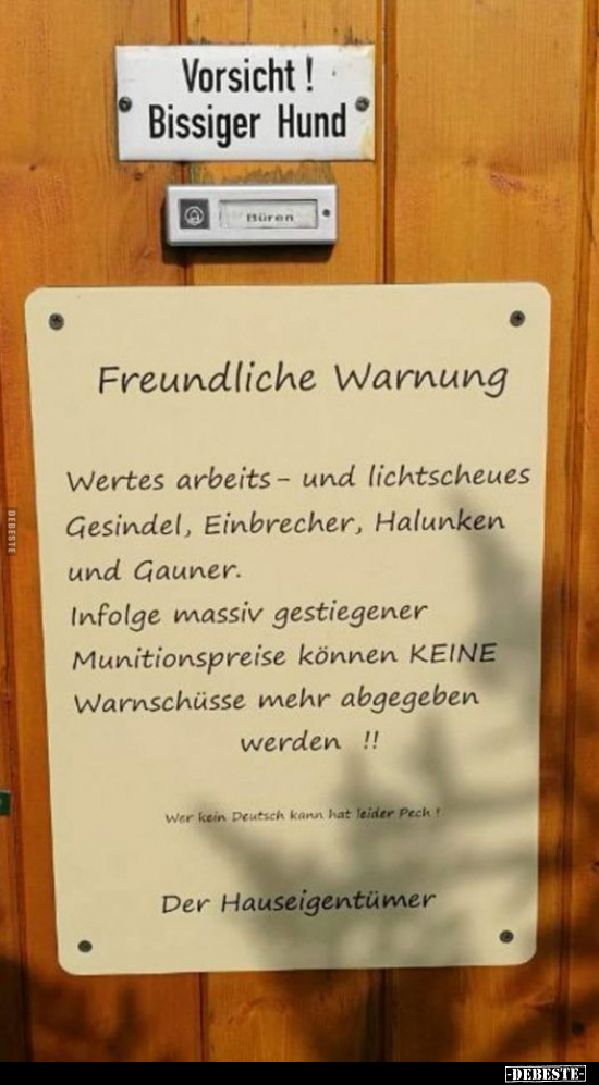 Freundliche Warnung.. - Lustige Bilder | DEBESTE.de