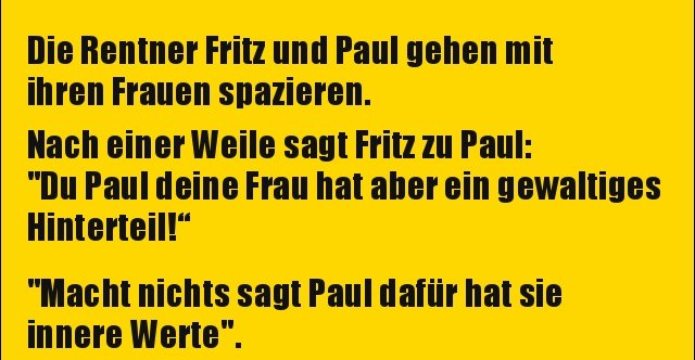 Die Rentner Fritz und Paul gehen mit ihren Frauen.. Lustige Bilder