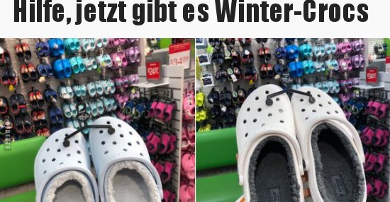 Hilfe, jetzt gibt es Winter-Crocs.. | Lustige Bilder, Sprüche, Witze