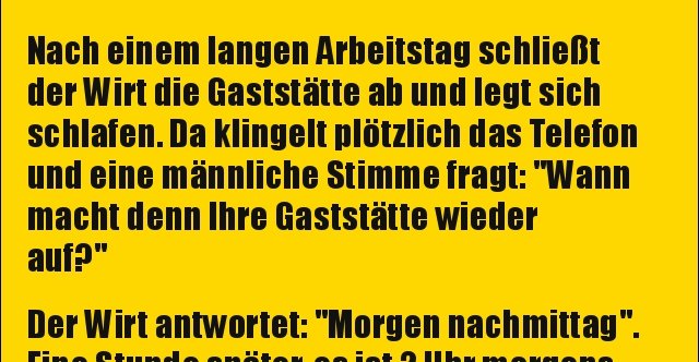 Nach einem langen Arbeitstag schließt der Wirt die.. | Lustige Bilder