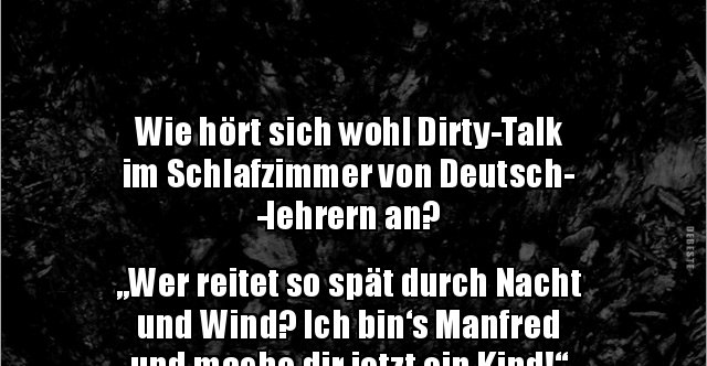 Talk auf deutsch dirty German Dirty