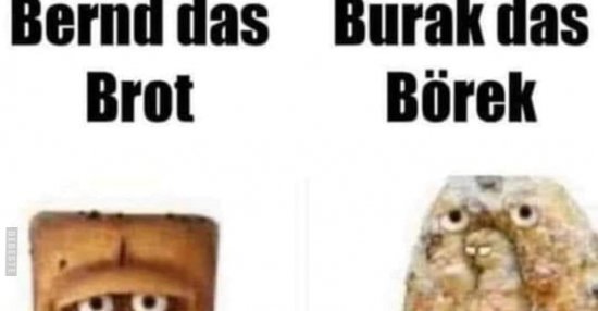 Bernd das Brot / Burak das Borek.. Lustige Bilder, Sprüche, Witze