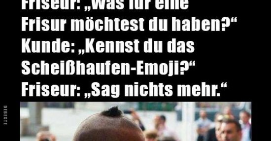 Friseur "Was für eine Frisur möchtest du haben?".. Lustige Bilder