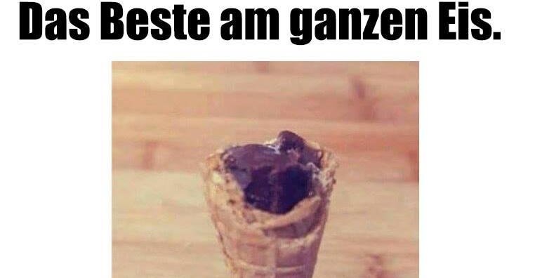 Das beste am ganzen Eis.. Lustige Bilder, Sprüche, Witze, echt lustig