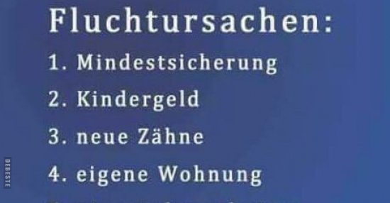 Fluchtursachen.. Lustige Bilder, Sprüche, Witze, echt lustig
