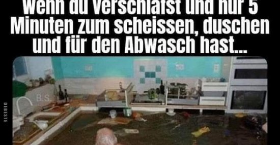 Wenn du verschläfst und nur 5 Minuten zum scheissen.. Lustige Bilder