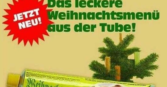 Das leckere Weihnachtsmenü aus der Tube! | Lustige Bilder, Sprüche