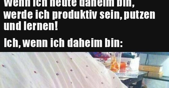 Wenn Ich Heute Daheim Bin Werde Ich Produktiv Sein Lustige Bilder Sprüche Witze Echt Lustig 1531