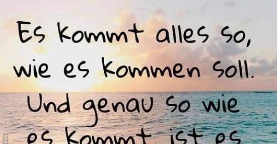 Es kommt alles so, wie es kommen soll. Und genau so wie es.. Lustige