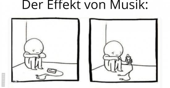 Der Effekt von Musik.. Lustige Bilder, Sprüche, Witze, echt lustig