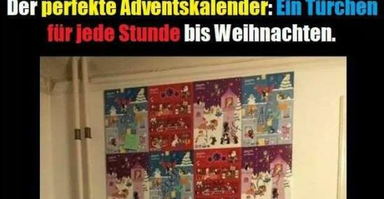 Der perfekte Adventskalender Ein Türchen für jede Stunde.. Lustige