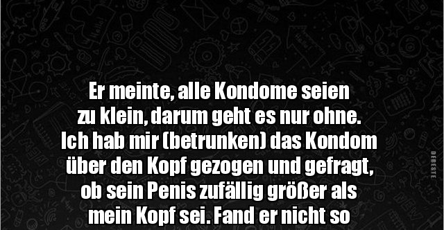 Klein kondom zu Ist das