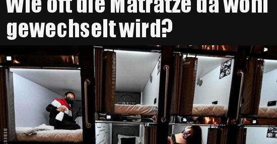 Wie oft die Matratze da wohl gewechselt wird?.. | Lustige ...