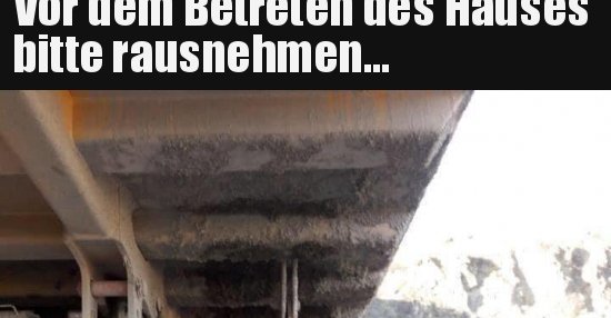 Vor dem Betreten des Hauses bitte rausnehmen... | Lustige Bilder