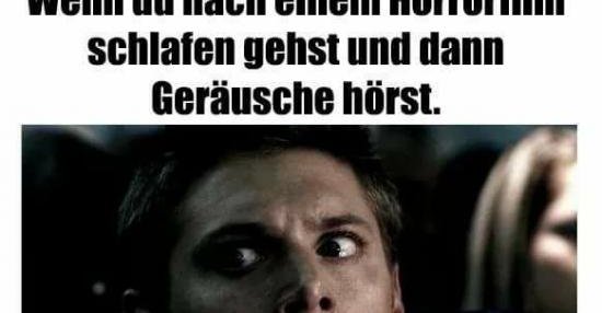 Wenn du nach einem Horrorfilm schlafen gehst.. Lustige Bilder