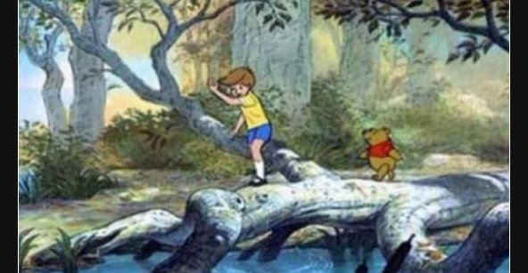 Der Baum, auf dem man Christopher Robin und Winnie den