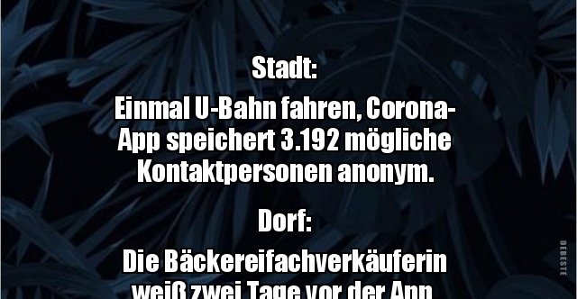 Stadt Einmal UBahn fahren, Corona App speichert 3.192