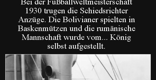 Bei der Fußballweltmeisterschaft 1930 trugen die Schiedsrichter Anzüge