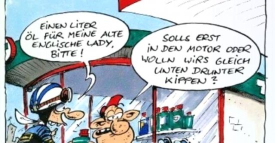 Einen Liter Öl für meine alte englische Lady, Bitte!... | Lustige