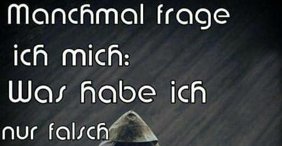 Manchmal frage ich mich Was habe ich nur falsch gemacht? Lustige