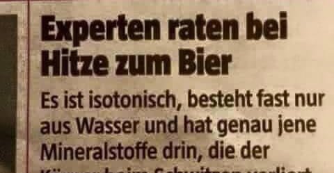 Experten raten bei Hitze zum Bier.. | Lustige Bilder ...