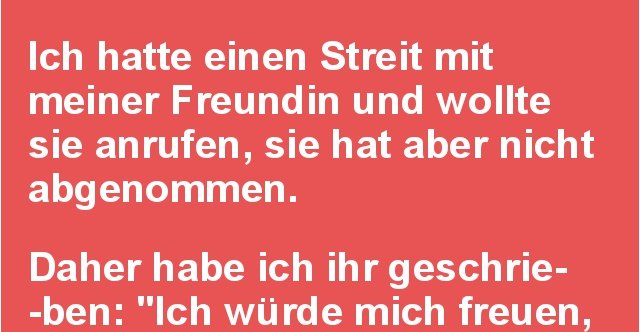 Streit mit freundin