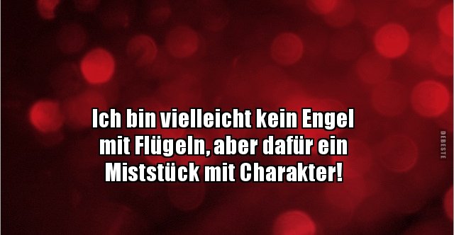 Ich bin vielleicht kein Engel mit Flügeln, aber dafür ein.. Lustige