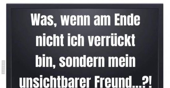 Was, wenn am Ende nicht ich verrückt bin, sondern mein.. Lustige