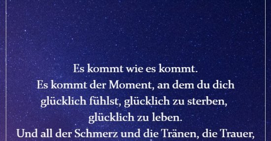 Es kommt wie es kommt. Es kommt der Moment, an dem du dich.. Lustige