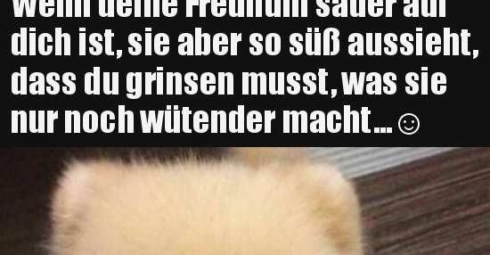 Wenn deine Freundin sauer auf dich ist, sie aber so süß.. Lustige