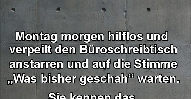 Montag hilflos und verpeilt den.. Lustige Bilder, Sprüche