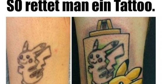 SO rettet man ein Tattoo. Lustige Bilder, Sprüche, Witze, echt lustig