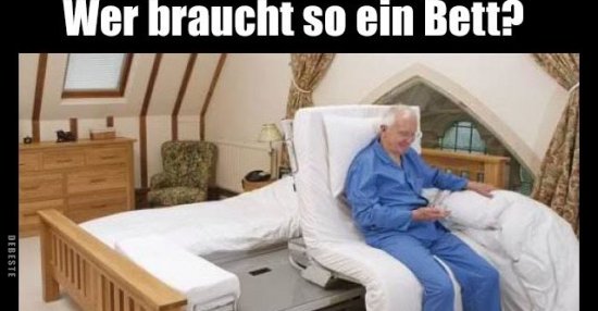 Wer braucht so ein Bett?.. | Lustige Bilder, Sprüche, Witze, echt lustig