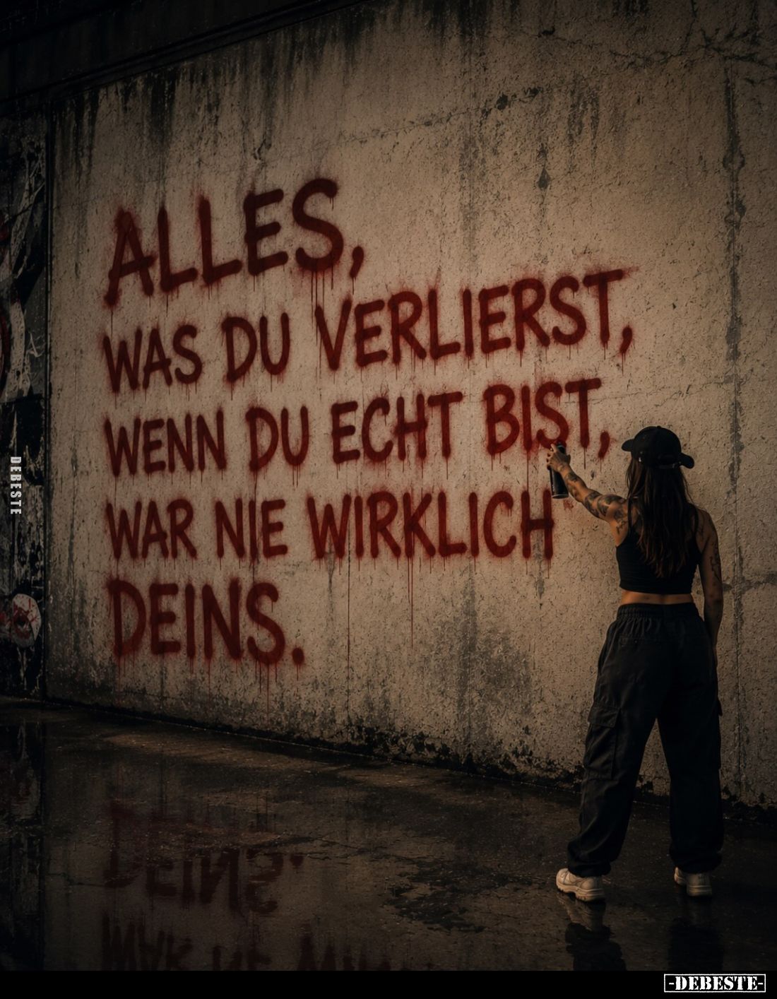 Alles, 
was du verlierst, 
wenn du echt bist, 
war nie wirklich 
deins.