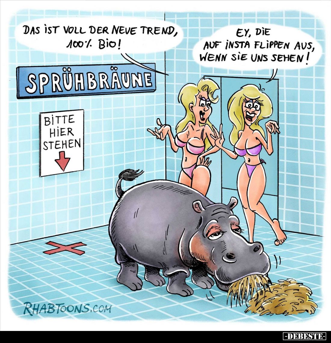 Das ist voll der neue Trend, 100% Bio!
Ey, die auf Insta flippen aus, wenn sie uns sehen!